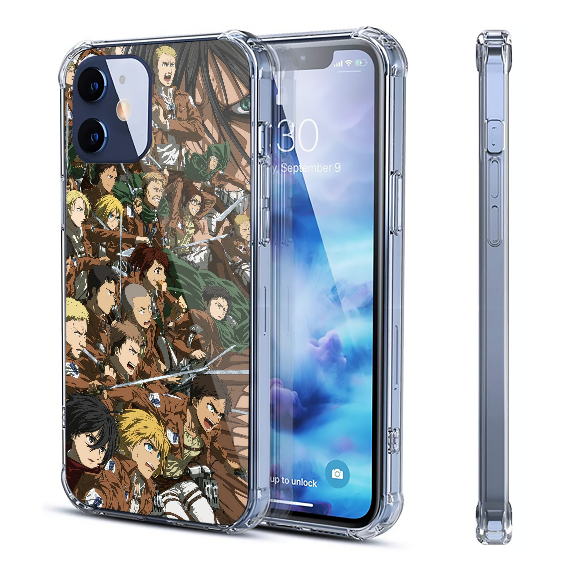 （画像用） 進撃の巨人 Attack on Titan 【iPhone 12シリーズ対応】透明スマホケース（クリアソフトケース）